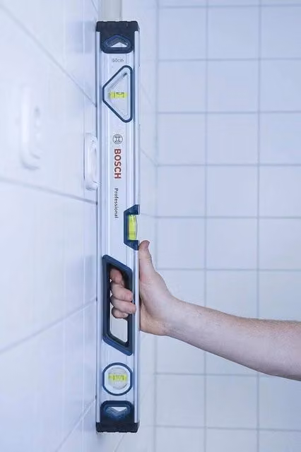 Livello a bolla Bosch in alluminio color argento, Lunghezza: 60 cm