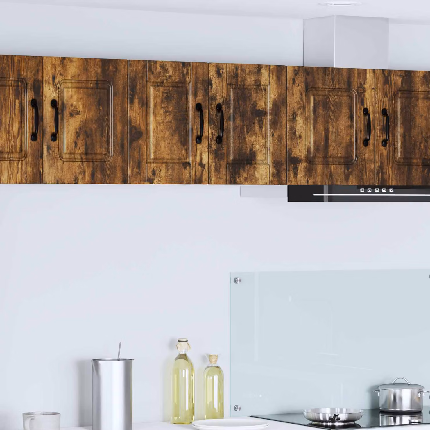 vidaXL Armadietto a muro PORTO moderno in rovere fumé marrone L: 30 cm, P: 31 cm, H: 40 cm