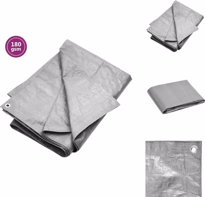 vidaXL Telone 180 g/m² 4x5 m grigio HDPE - Teloni