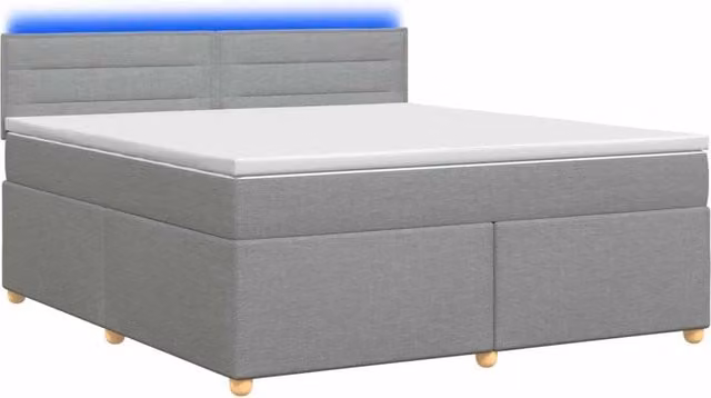 Letto box spring con materasso Grigio Chiaro 180 x 200 cm 3452471