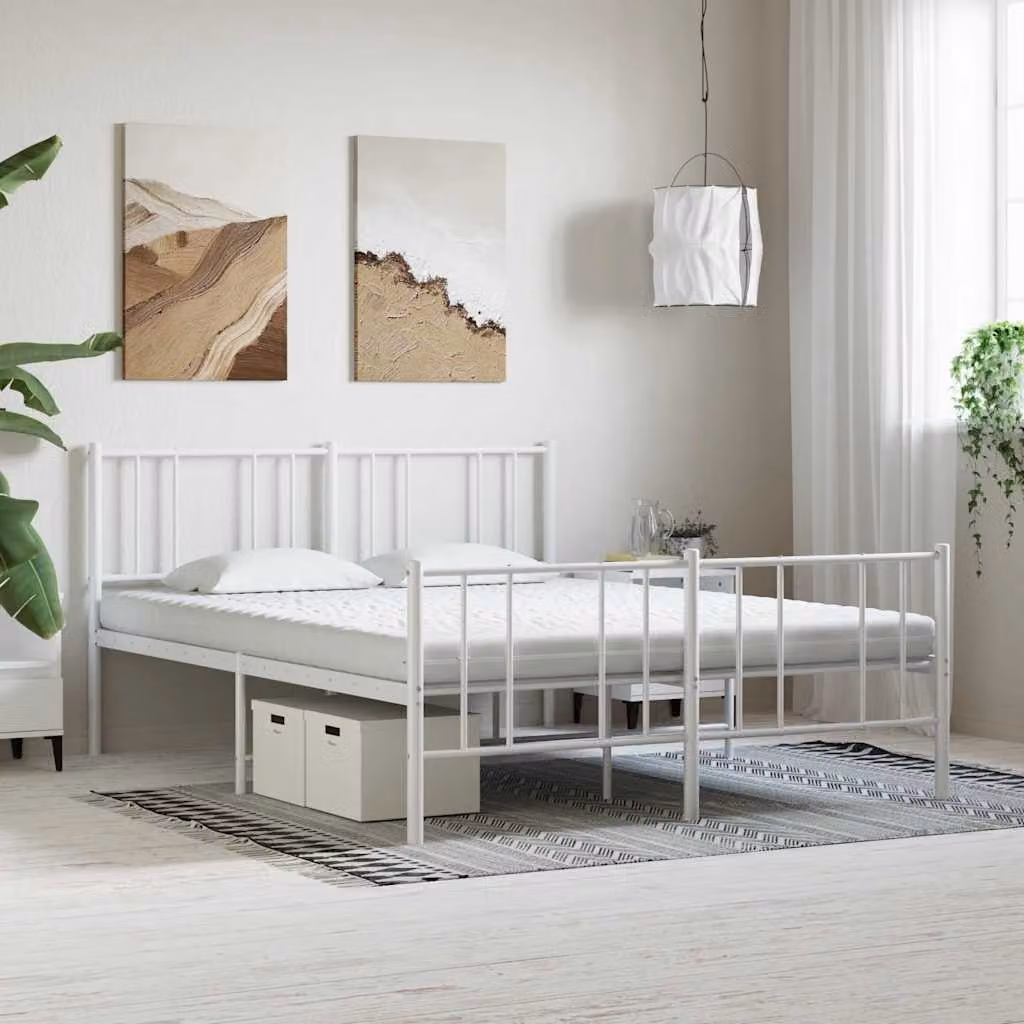 vidaXL Materasso in Schiuma Bianco 160x220 cm 7 Zone Durezza 20 ILD