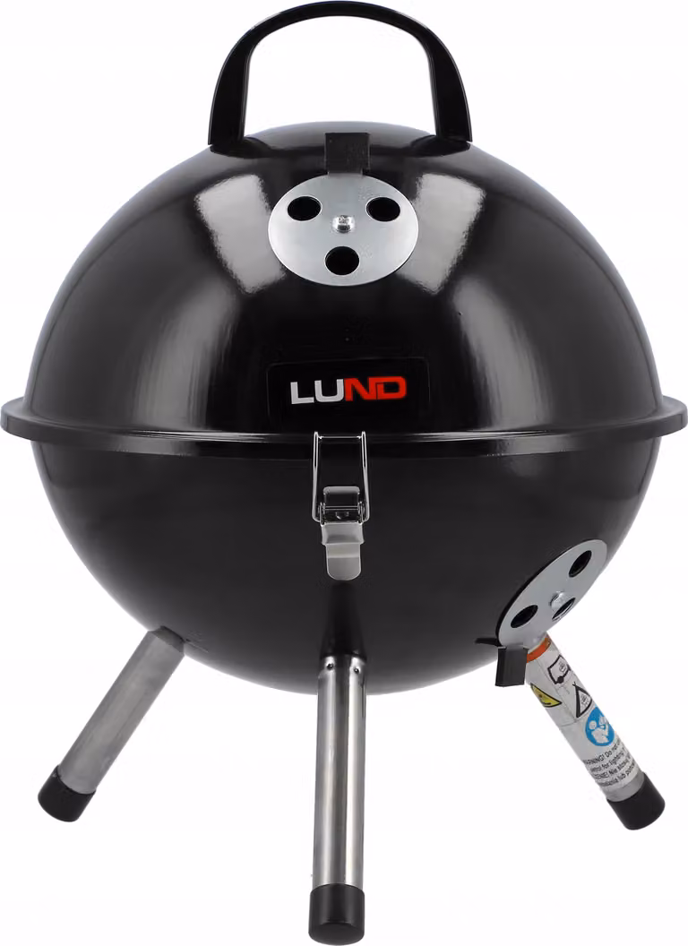 Barbecue a carbonella 32 cm, barbecue a bollitore con coperchio, barbecue da campeggio