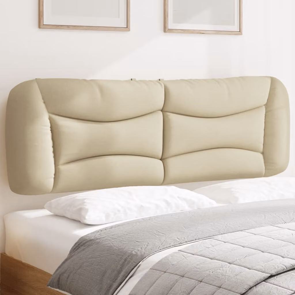 Cuscino Testiera vidaXL Hvar in Tessuto Beige, Larghezza: 160 cm