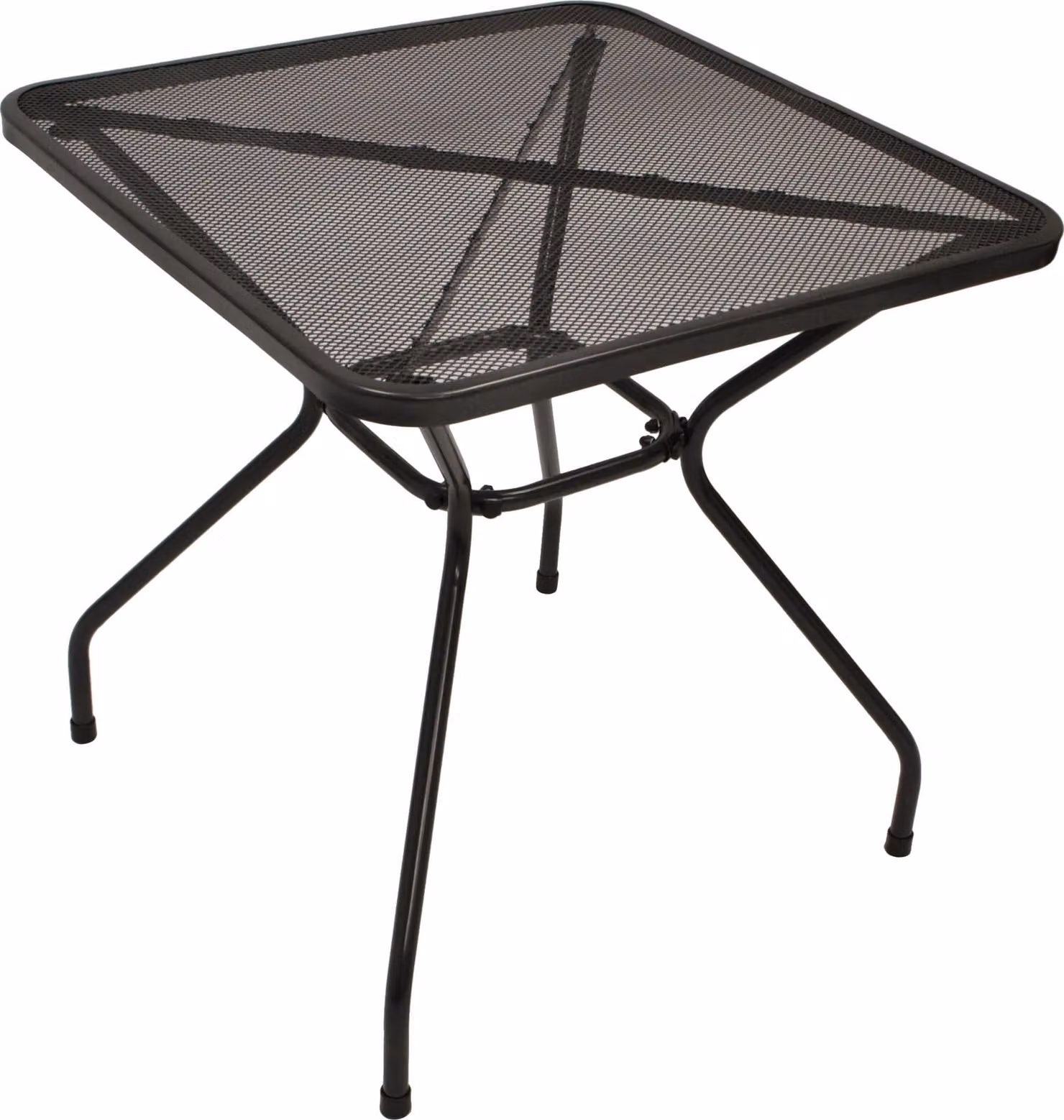 DEGAMO Tavolino da bistrot Tavolino da giardino Tavolino in metallo CLASSIC 70x70 cm quadrato, lamiera stirata antracite