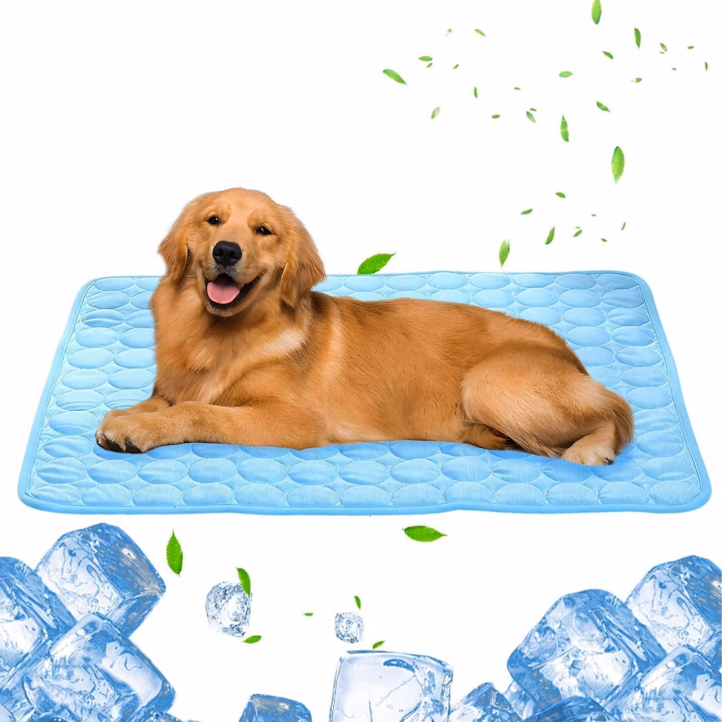 Tappetino refrigerante per cani e gatti, 50x40 cm, auto-refrigerante, lavabile