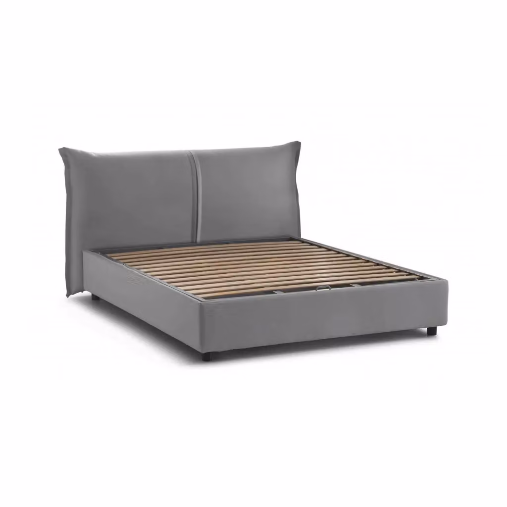 Letto Matrimoniale Alabaster Talamo Italia Grigio con Contenitore a Alzata L/P/H: 160 x 190 x 205 cm – 2