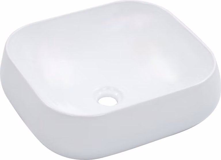 The Living Store Lavabo 44,5 x 39,5 x 14,5 cm in Vetroceramica bianca