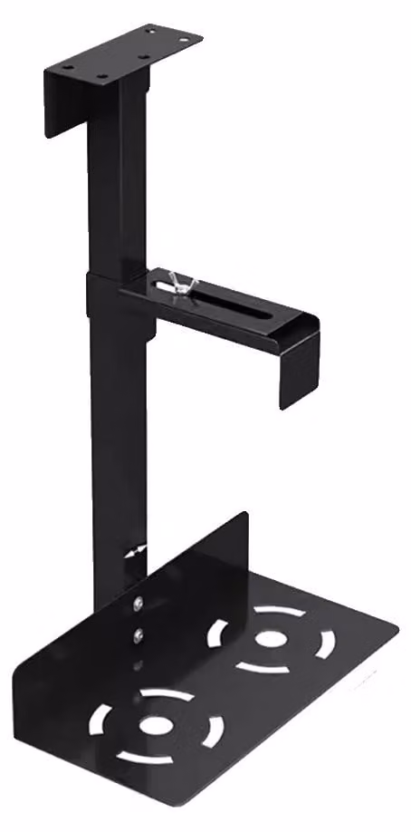 Supporto per case per PC, larghezza regolabile, Acciaio al carbonio resistente, colore nero