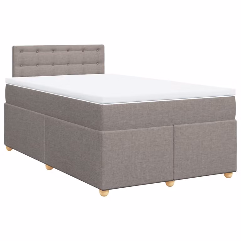 Giroletto a Molle con Materasso Tortora 120x200 cm in Tessuto