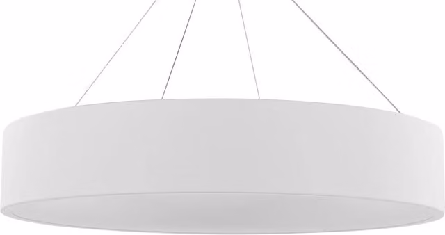 Lampada a sospensione ad anello BELIANI in acciaio bianco con LED integrati luce bianca calda
