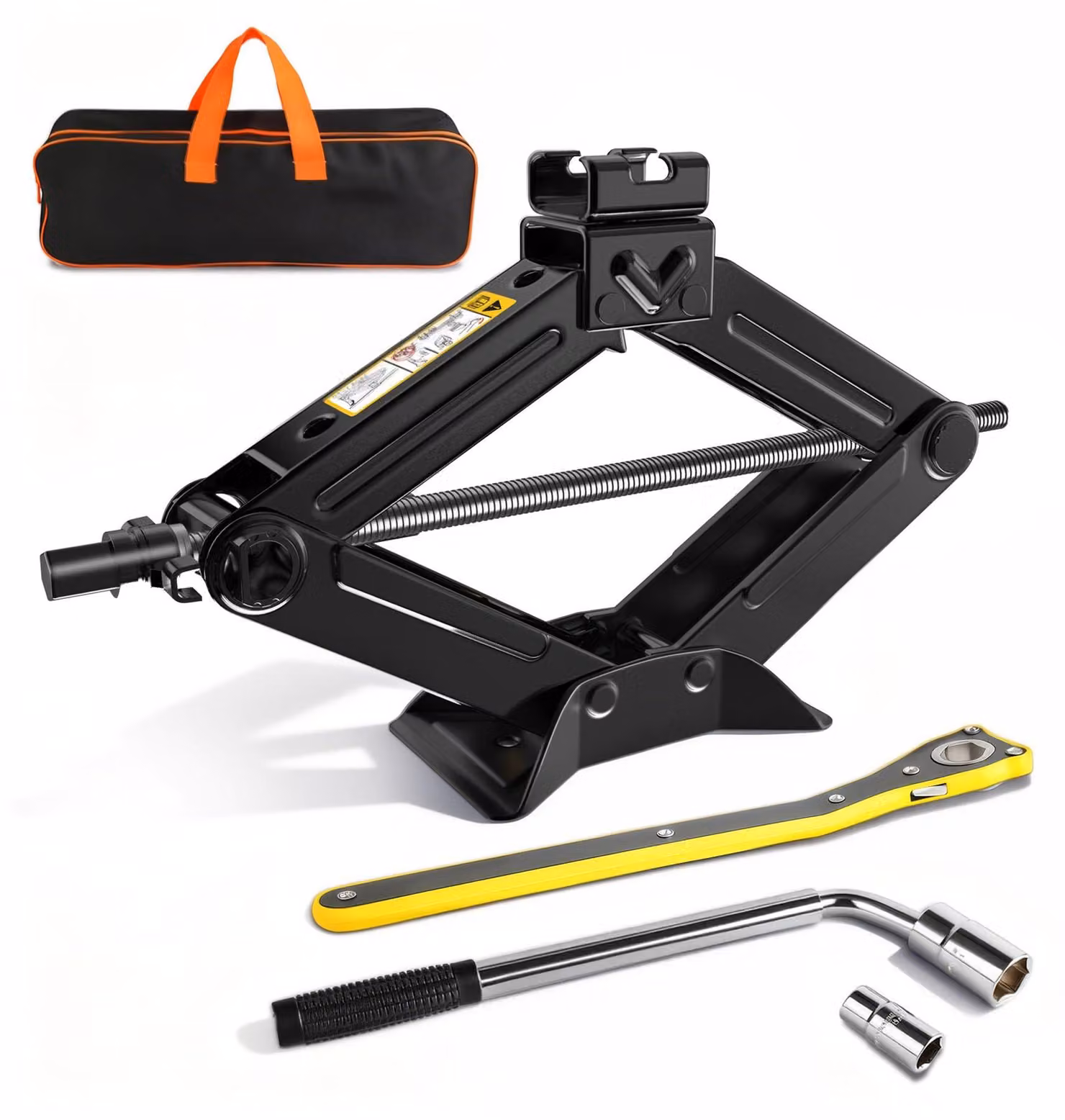 Carrello elevatore a mano per carrelli, capacità 1,5 tonnellate, struttura Acciaio al carbonio, colore nero