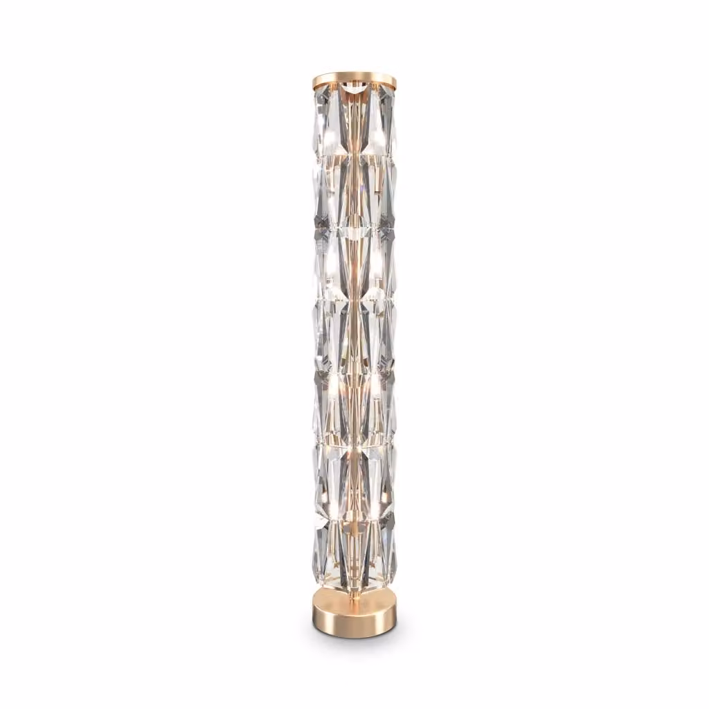 Maytoni Lampada da terra contemporanea Puntes con 8 luci E14 in oro e cristallo – 2