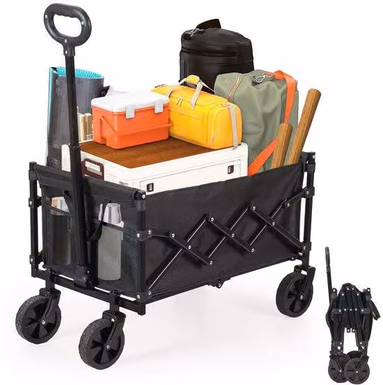 Azomor: carrello portatile e pieghevole per la spiaggia, lo sport e le avventure in campeggio