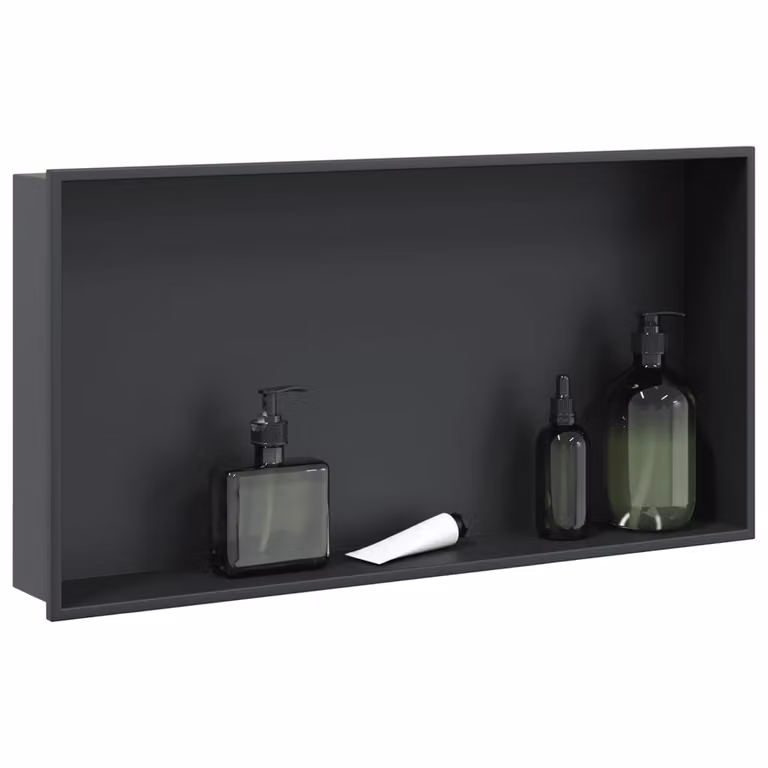 Nicchia per doccia incassata vidaXL in acciaio inox nero opaco L 62 cm, P 32 cm, H 9 cm