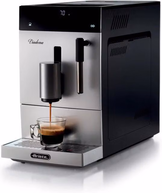 Macchina da caffè automatica 1350W 19 bar - dispositivo cappuccino - display LED - Silver