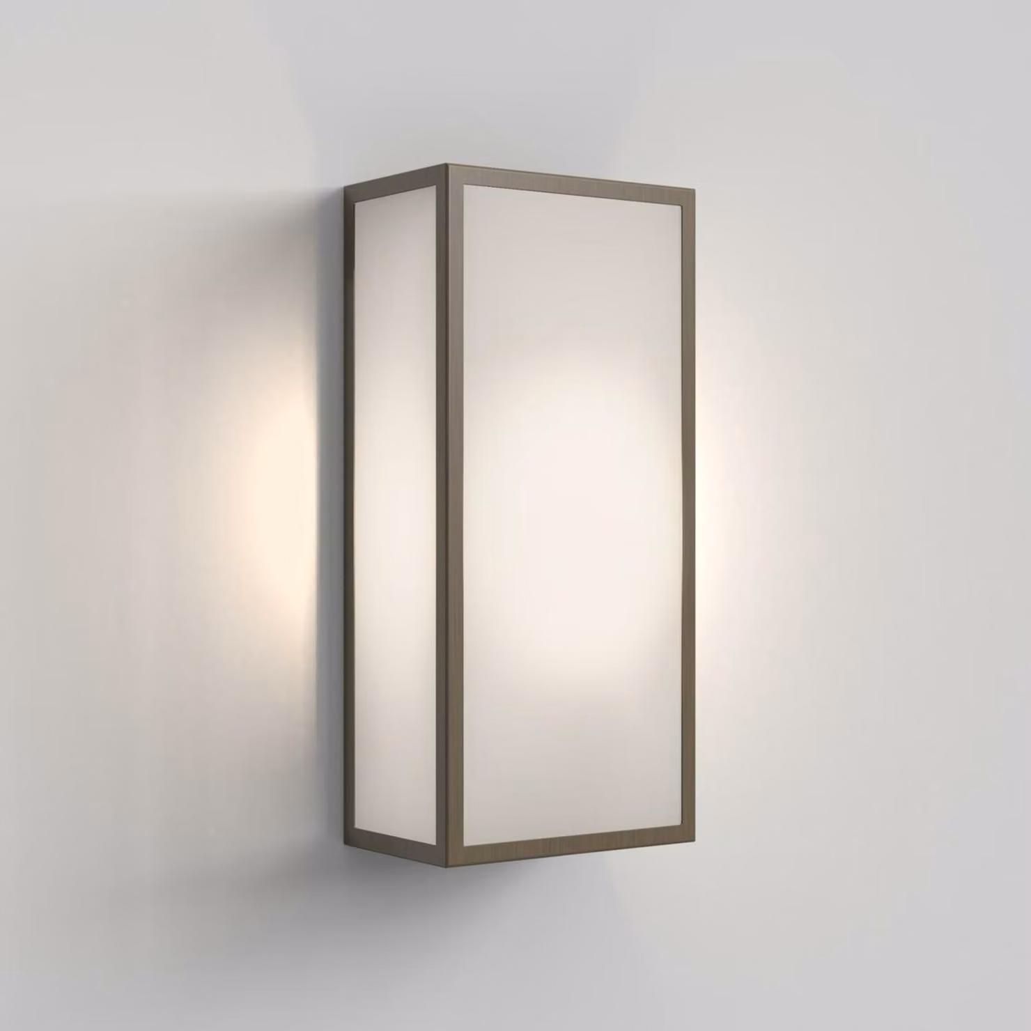Astro Messina 160 Frosted - Lanterna a LED da parete per esterni bronzo smerigliato IP44, E27