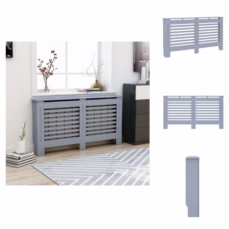 vidaXL Rivestimento per radiatori antracite 152 x 19 x 81 cm MDF - Accessori per radiatori