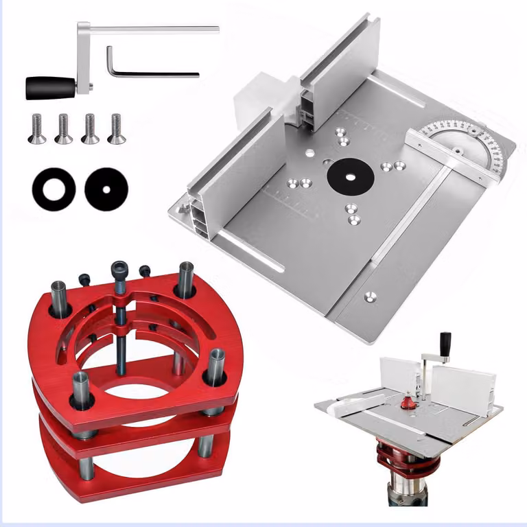 Kit sollevatore per router da banco - Alluminio - Altezza di sollevamento: 51 mm