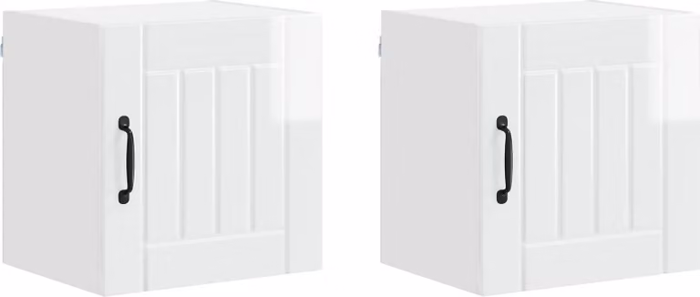 Armadietto a muro LUCCA 2 pcs Bianco Lucido 40 x 31 x 40 cm