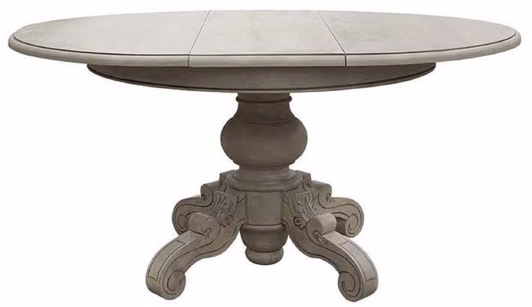Casa Padrino tavolo da pranzo in stile country allungabile grigio Ø 120-160 cm