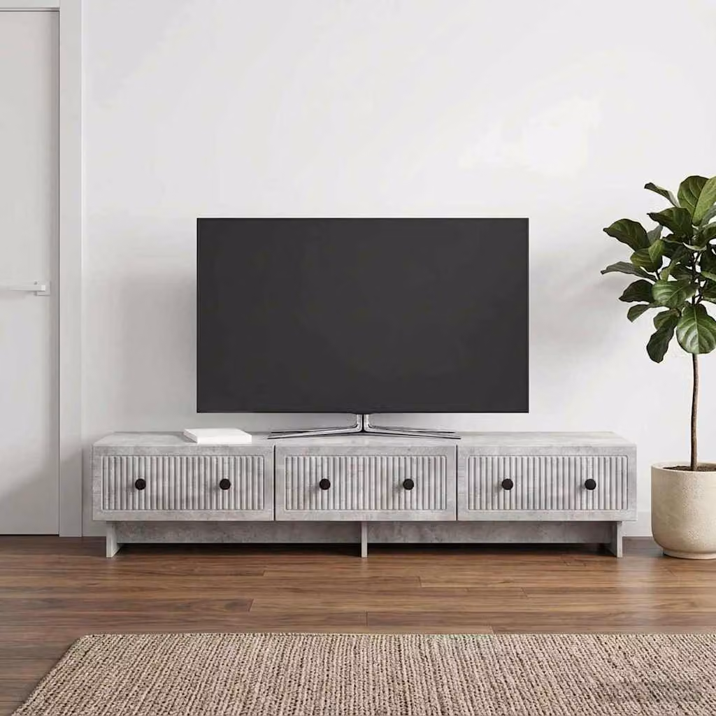 Mobile TV vidaXL in stile vintage, Grigio, L 147 x P 34,5 x H 30 cm