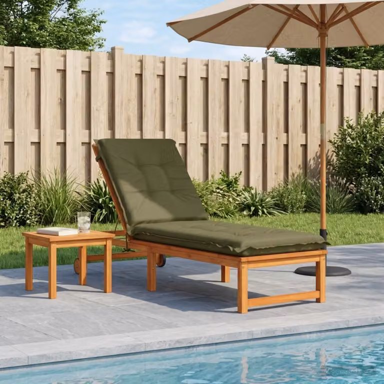 vidaXL Cuscino per Lettino GEMERT Verde, L: 190 cm, P: 50 cm, H: 9 cm