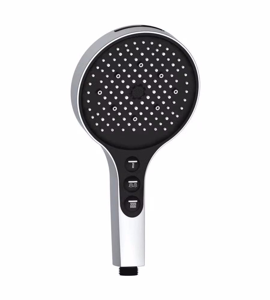 Cosmo Doccia 7 Getti ABS Cromato/Nero Ø 13,5 cm Anticalcare Risparmio Acqua
