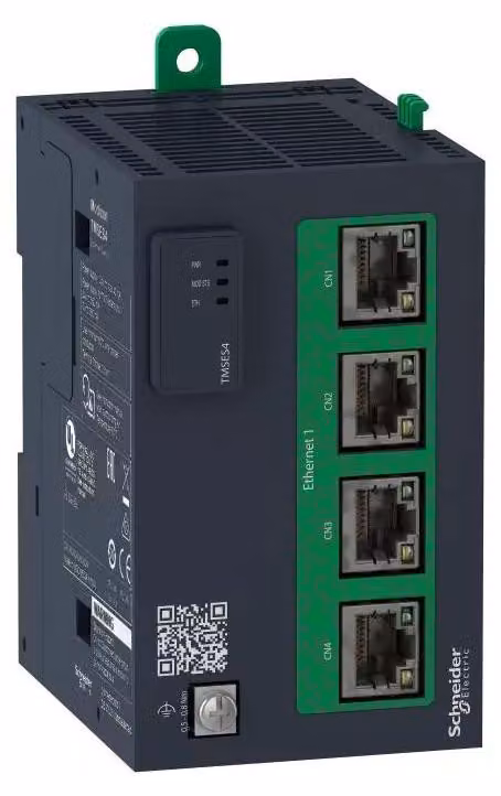 Modulo di comunicazione Schneider Electric, Modicon M262, espansione di rete Ethernet per PLC, 4 porte RJ45 TMSES4