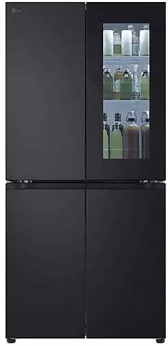 Frigorifero americano LG InstaView GMV860EPDE Multidoor, colore Matte Black, Capacità netta 530 l, No Frost, Classe E, L 83,5 cm x A 178,7 cm x P 73 cm