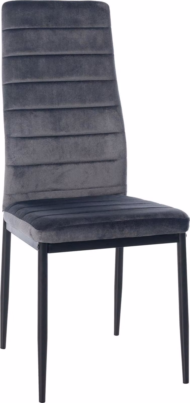 Sedia da pranzo - Sedia da cucina - Elevato comfort di seduta, robusta struttura in metallo | Colore: Grigio | Materiale: Morbido