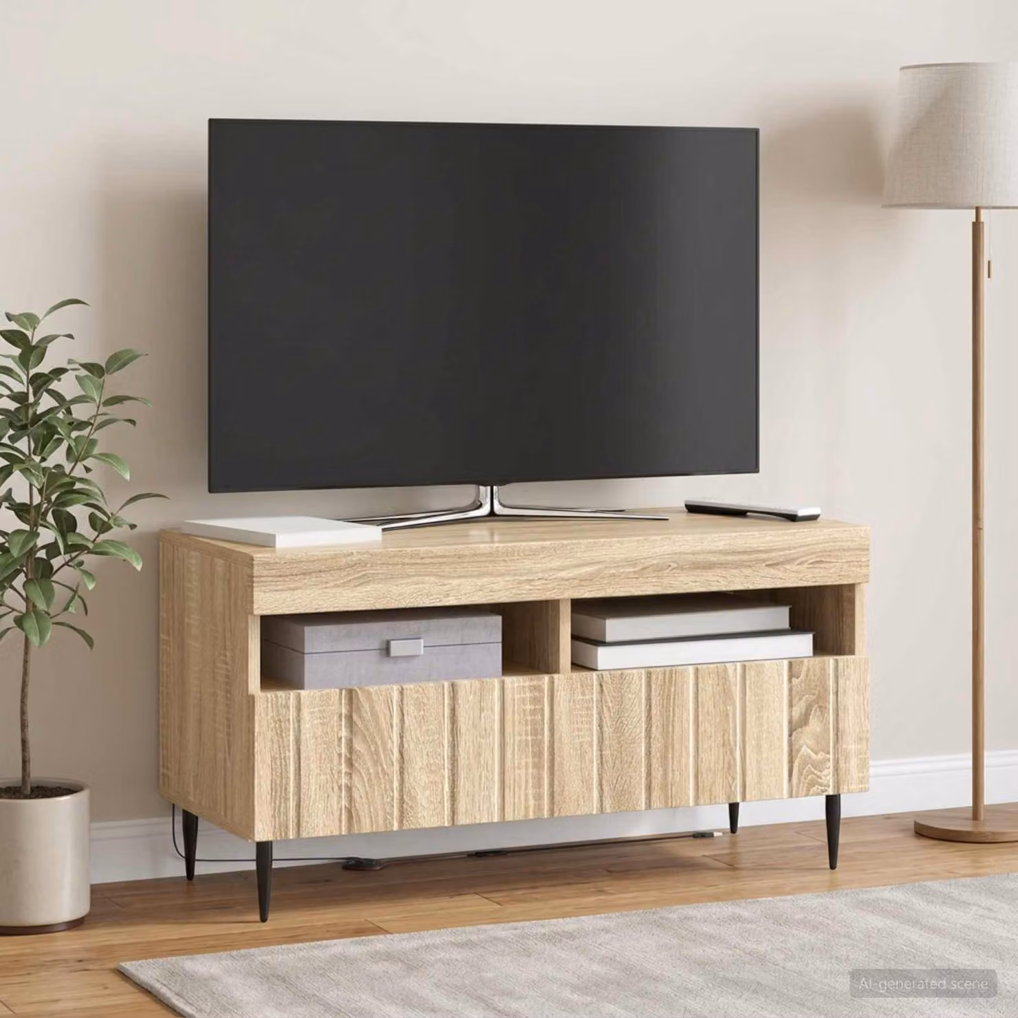 Mobile TV LED vidaXL ZWOLLE in Rovere Sonoma, L 81 cm x P 35 cm x H 43 cm