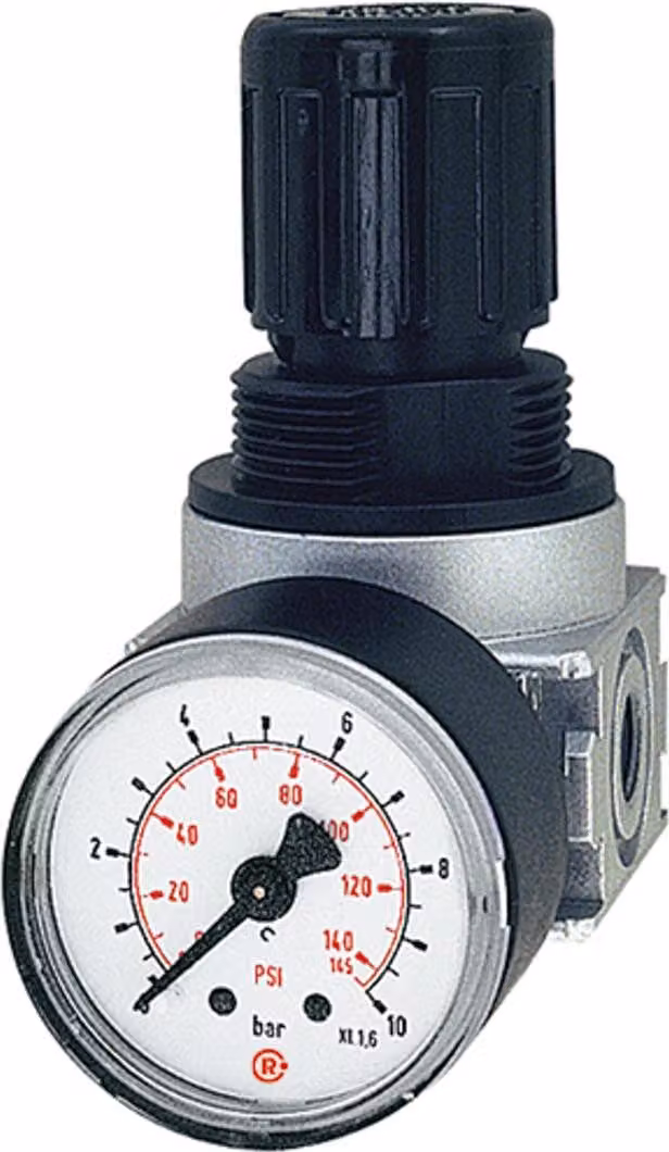 Regolatore di pressione Riegler attraverso Regolatore di pressione. "multifix-mini", G 1/4, 0,5-10 bar