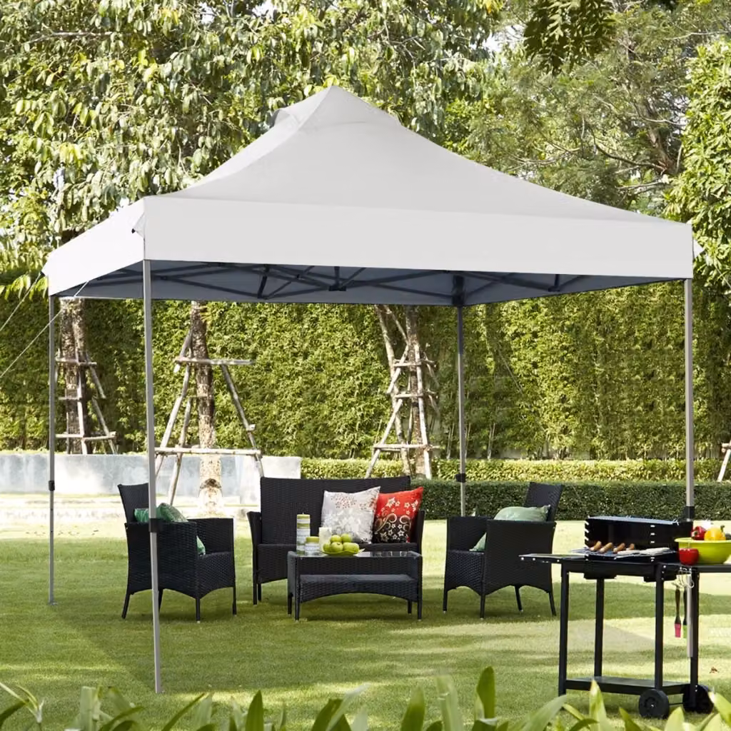 Tendone pop up pieghevole impermeabile con borsa a ruote Bianco L/P: 300 x 300 cm – 2