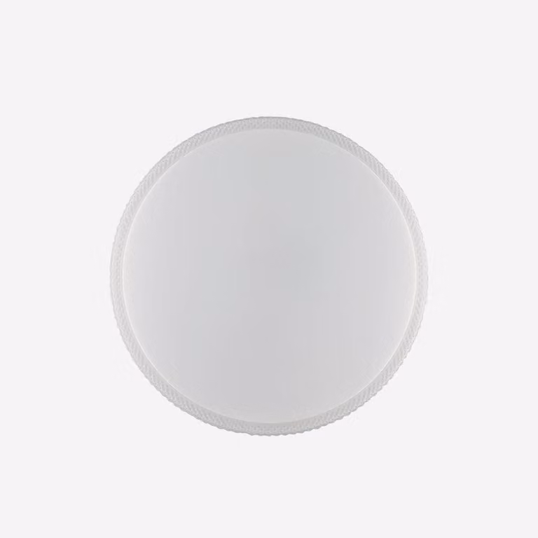 Placca LED bianca rotonda con controllo della temperatura di colore (CCT). Include connessione Wi-Fi e telecomando, con diametro di 50 cm.
