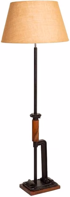 Lampada da terra in legno e metallo 47x47x140h