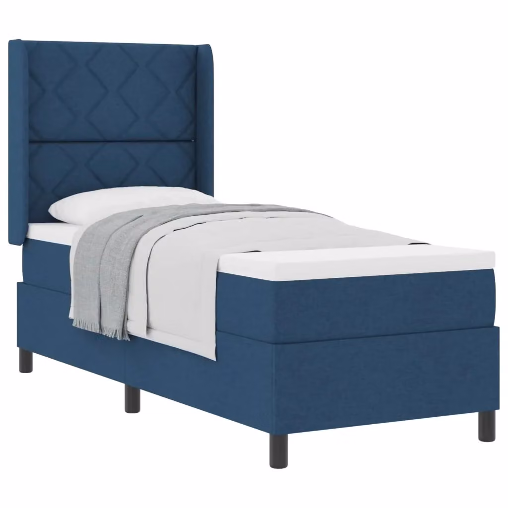 Letto ibrido con testiera e cuscino vidaXL in tessuto blu L/P: 190 x 90 cm – 2