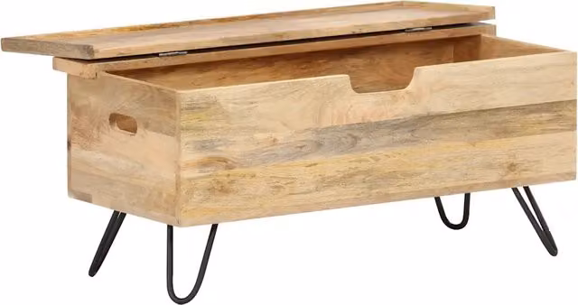 Baule 90x40x45 cm in Legno Massello di Mango CFW6184726