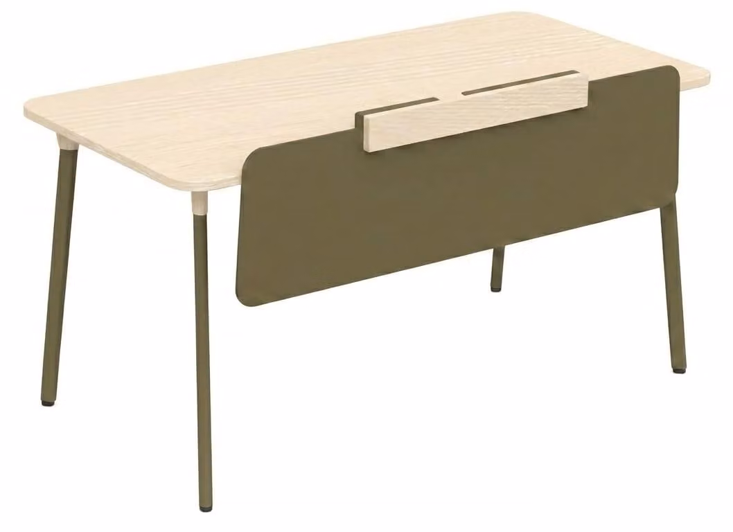Scrivania moderna di alta qualità, color verde, elegante scrivania da ufficio