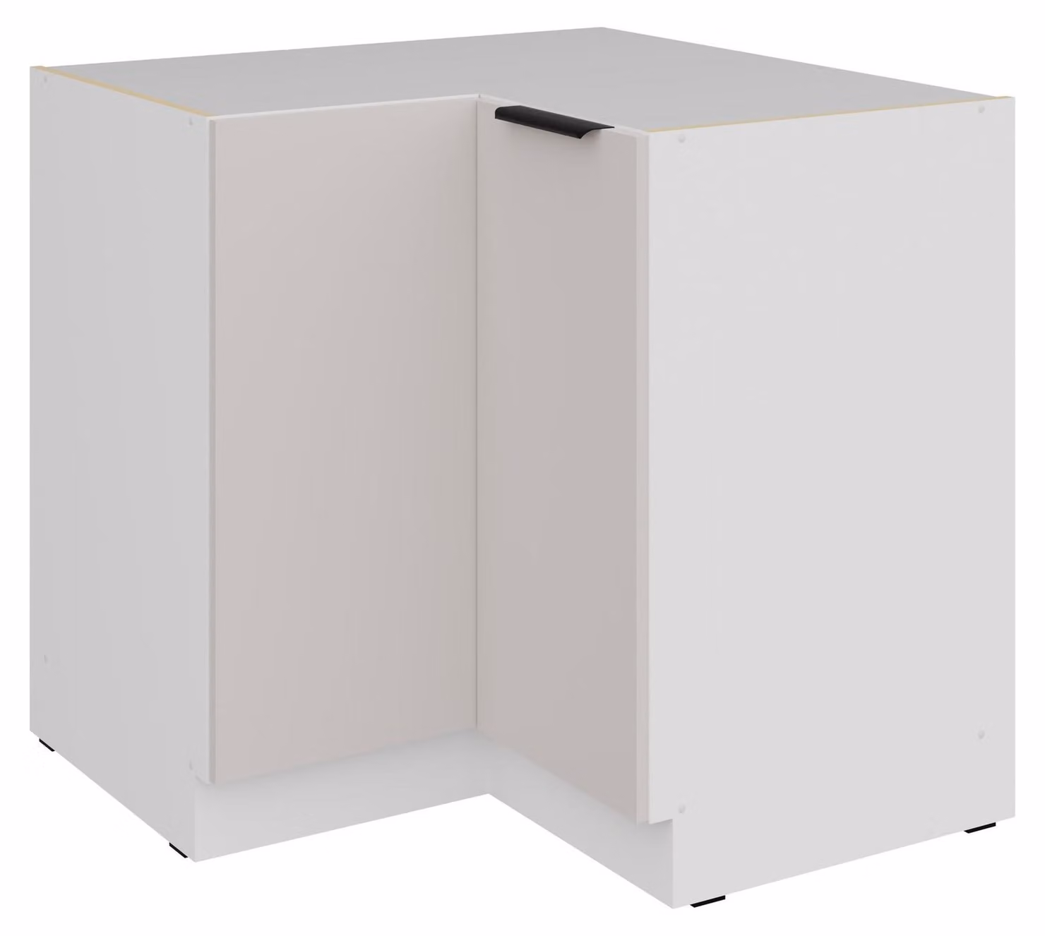 Mobile base angolare da cucina 90x90 cm COMO, beige cashmere opaco + bianco opaco, cucina, cucina a incasso, blocco cucina