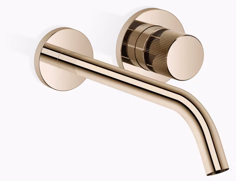 Dornbracht META PURE Mitigeur mural de lavabo sans vidage, saillie 250mm, bec fixe, 36861664-26, 36861664-26