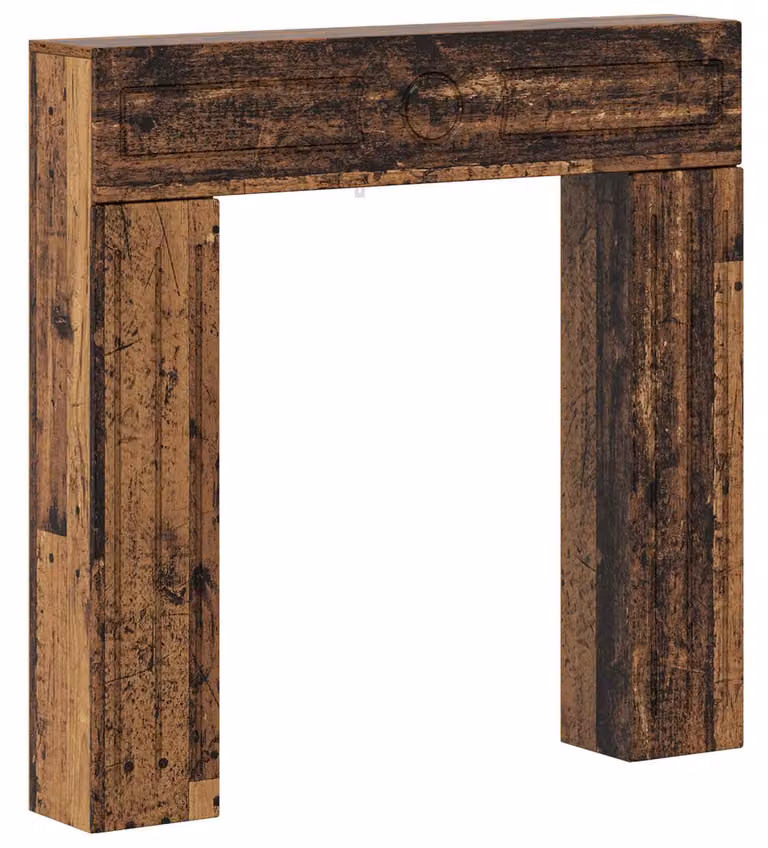 Cornice per camino in legno massello, dimensioni 102 x 18 x 100,5 cm, materiale: legno