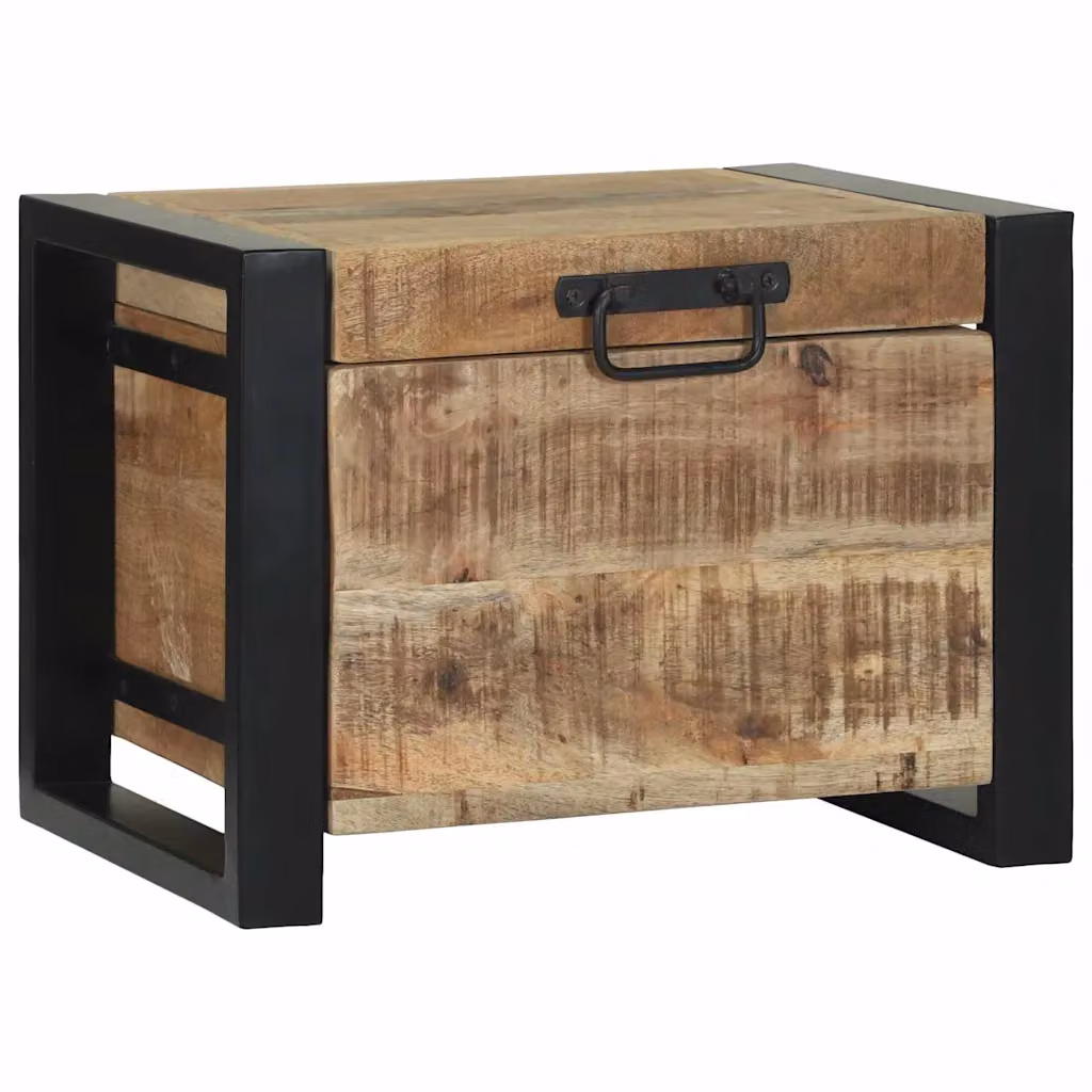 Cassapanca da stoccaggio vidaXL in legno di mango marrone L 40 x P 30 x H 30 cm