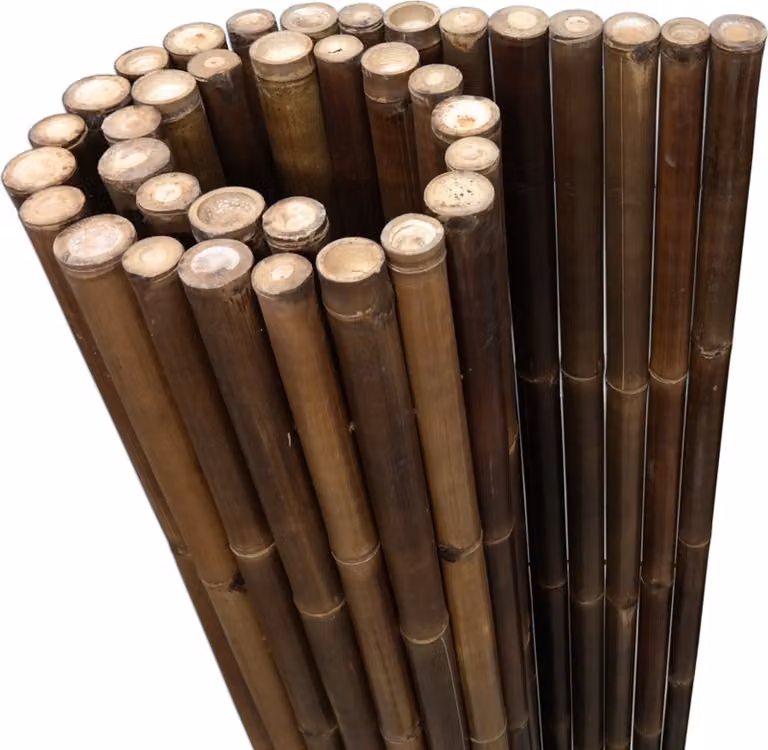Schermo protettivo in bambù XL NIGRA 40–60 mm – Recinzione in bambù premium 200x180 (AxL) per giardino, balcone e terrazza – Recinzione avvolgibile massiccia resistente alle intemperie
