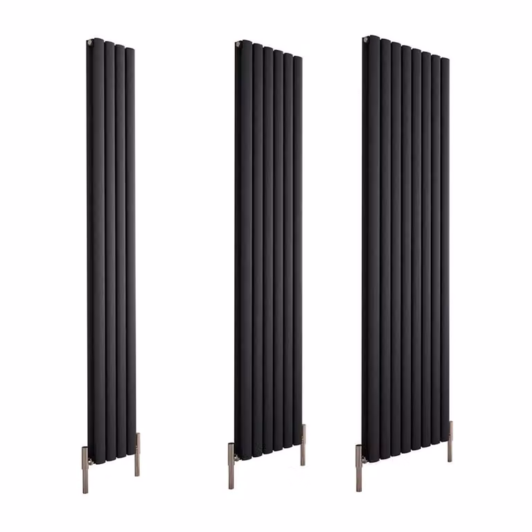 Hudson Reed Revive - Radiatore di Design in Alluminio Verticale (Pannello Doppio) 1800mm x 350mm - Antracite