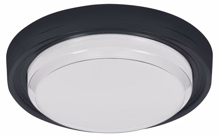 Lampada da soffitto OSRAM, colore nero, 3000 K / 4000 K / 6500 K, luce bianco caldo, 2100 lm, 24 W, diametro 22 cm, materiale: acrilonitrile butadiene stirene (ABS)