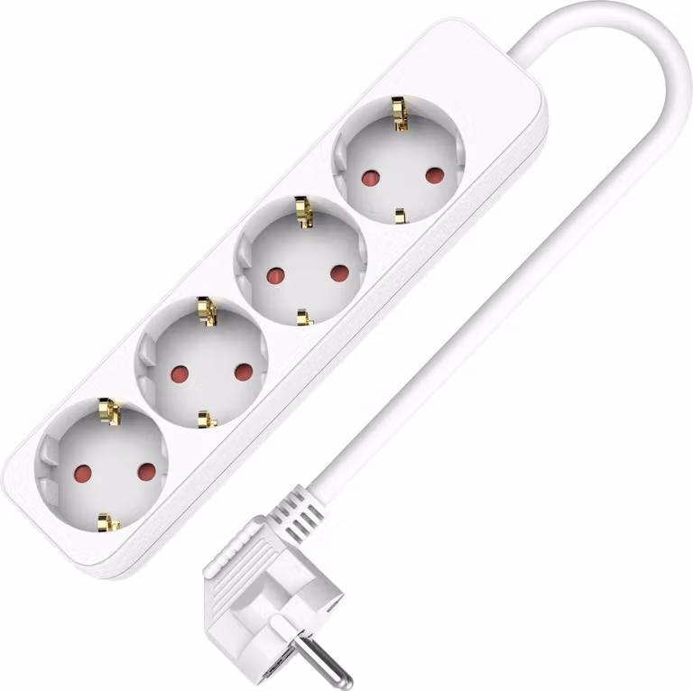 Presa di corrente a 4 vie Schuko 5m 250V 16A