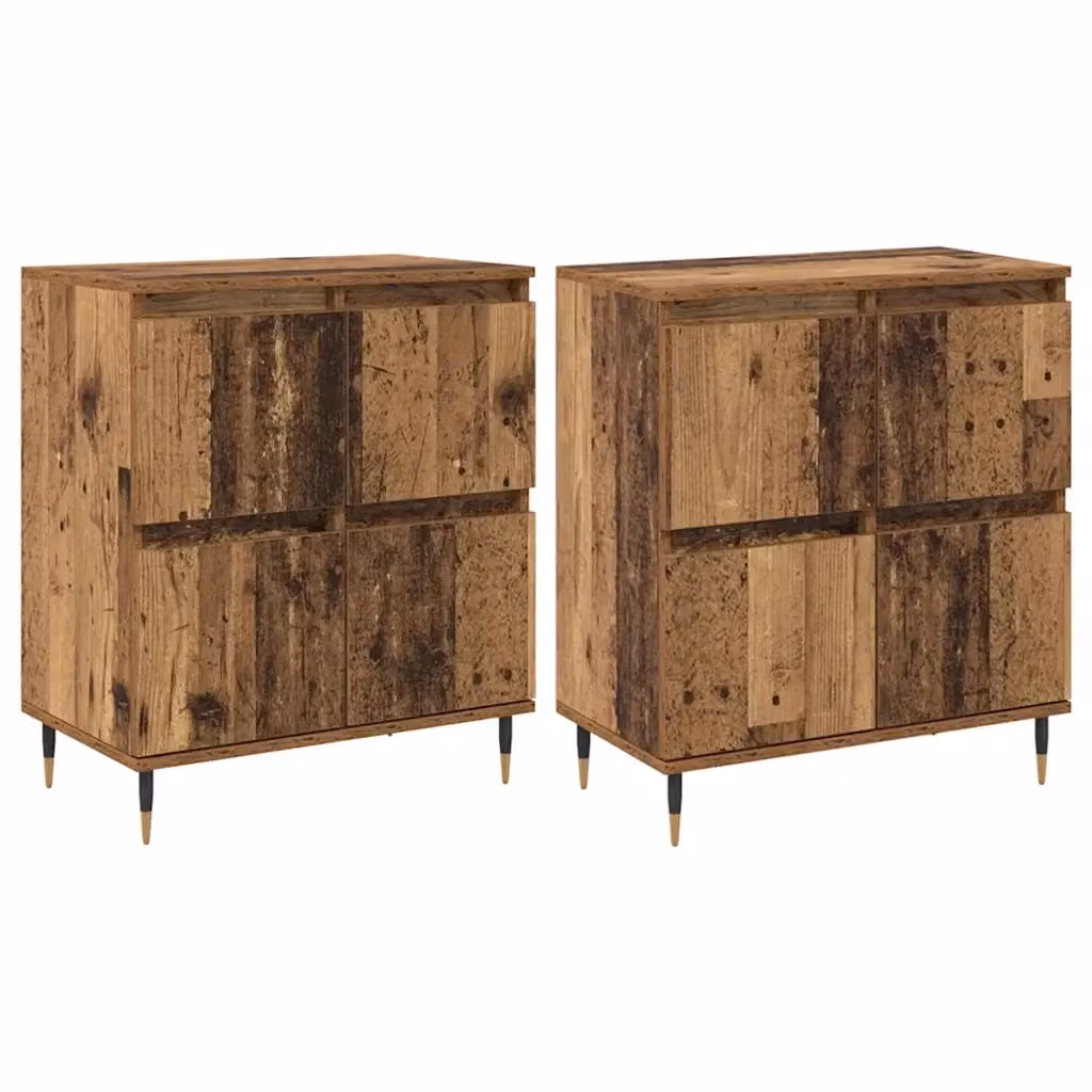 Set di 2 armadi vidaXL in legno marrone con ante a battente L/P/H: 60 x 35 x 70 cm – 2