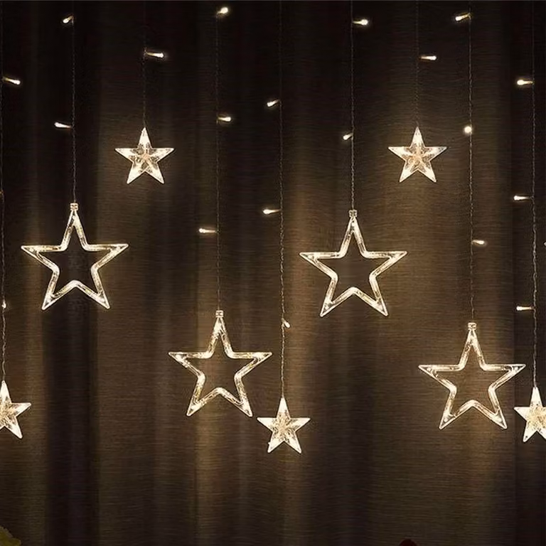 Jopassy LED luci fiabesche 12 stelle Albero di Natale luci fiabesche IP44 bianco caldo