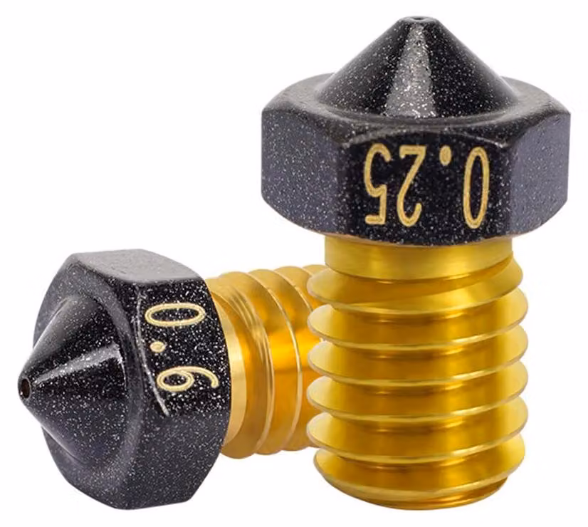 Ugello in ottone da 0,4 mm, rivestito in teflon (2 pezzi) - ugello di precisione per stampanti 3D