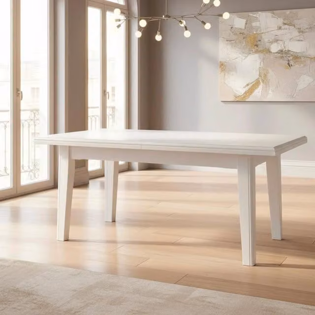 Tavolo allungabile Ligure 180 cm. colore laccato bianco opaco